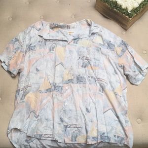 Button down shirt sleeve shirt